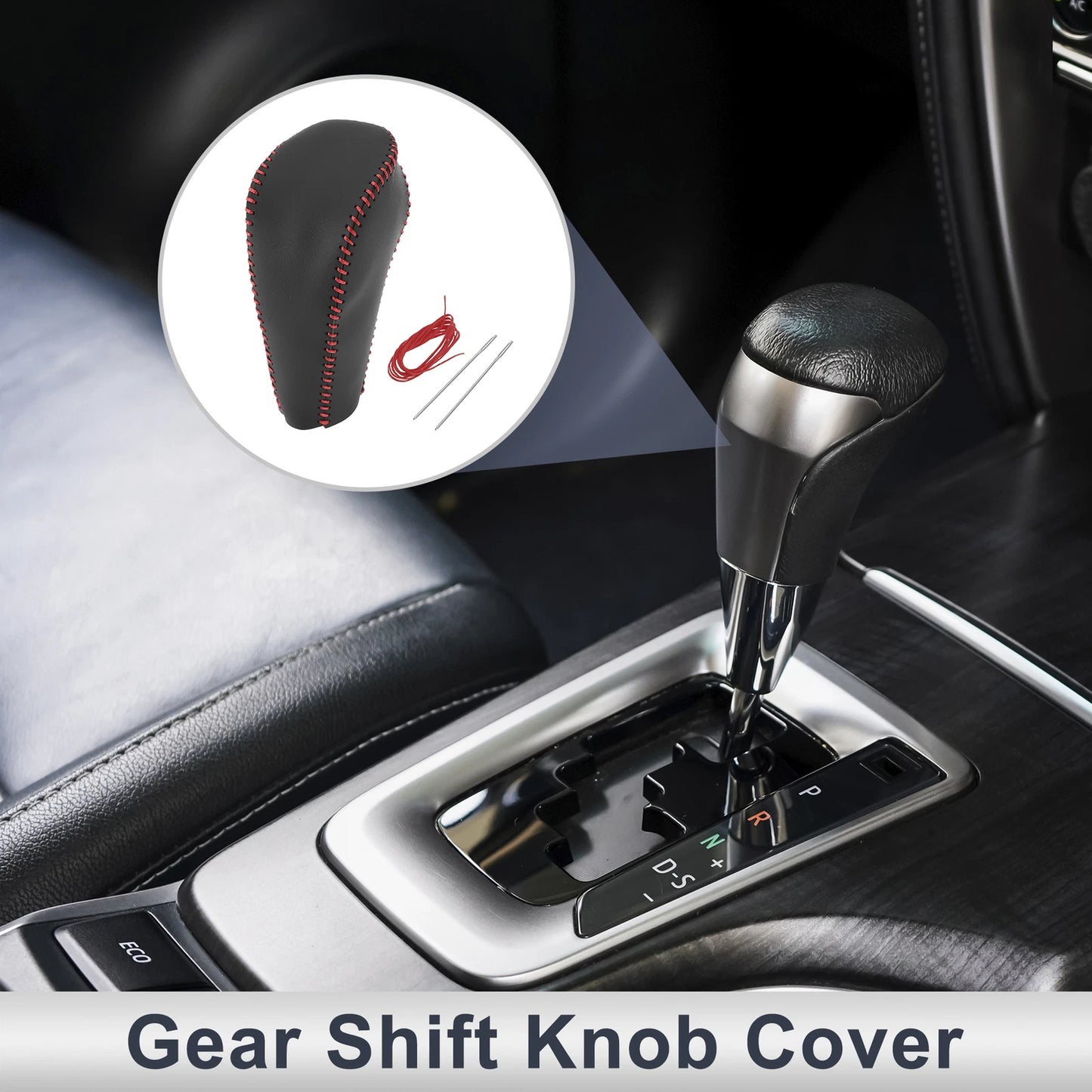 1 Pc Gear Shift Knob Cover for Chevrolet Cruze (2011–2015) Black Red