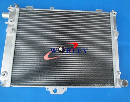 Aluminum Radiator with Red Hose for Saab 9000 Aero (1993–1998) Turbo