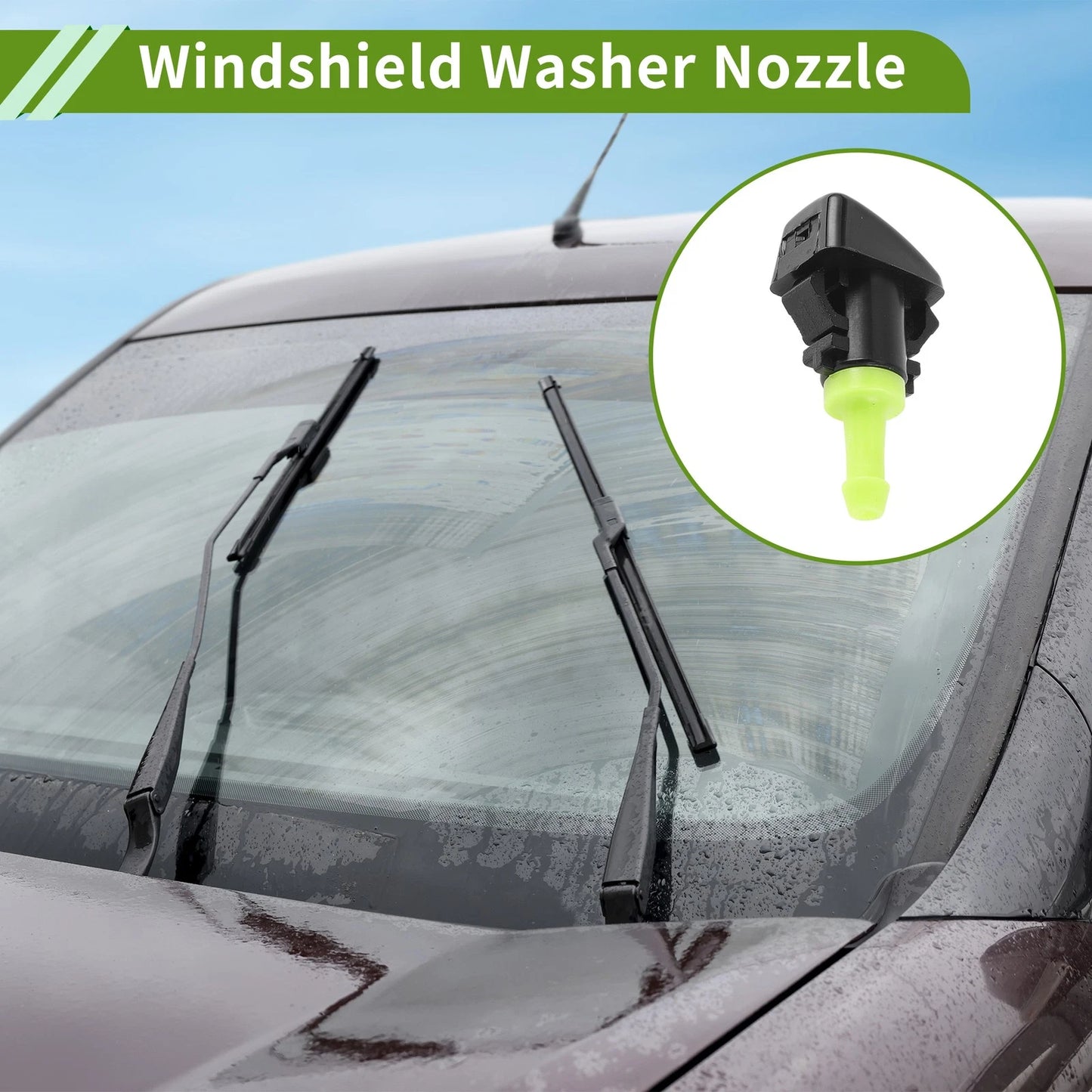 Windshield Washer Nozzle with Hose Connector for Dodge