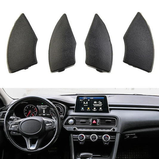 4x Radio Cd Button Trim Mould-Cover Decor Removal Black for For500