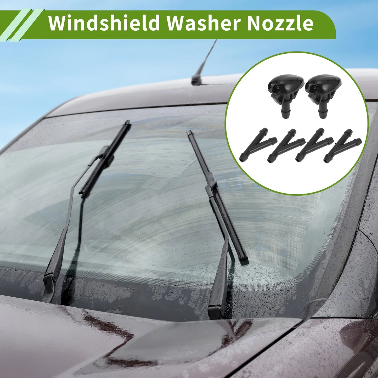 Windshield Washer Nozzle with Hose Connector for Nissan (No. 289313S500)