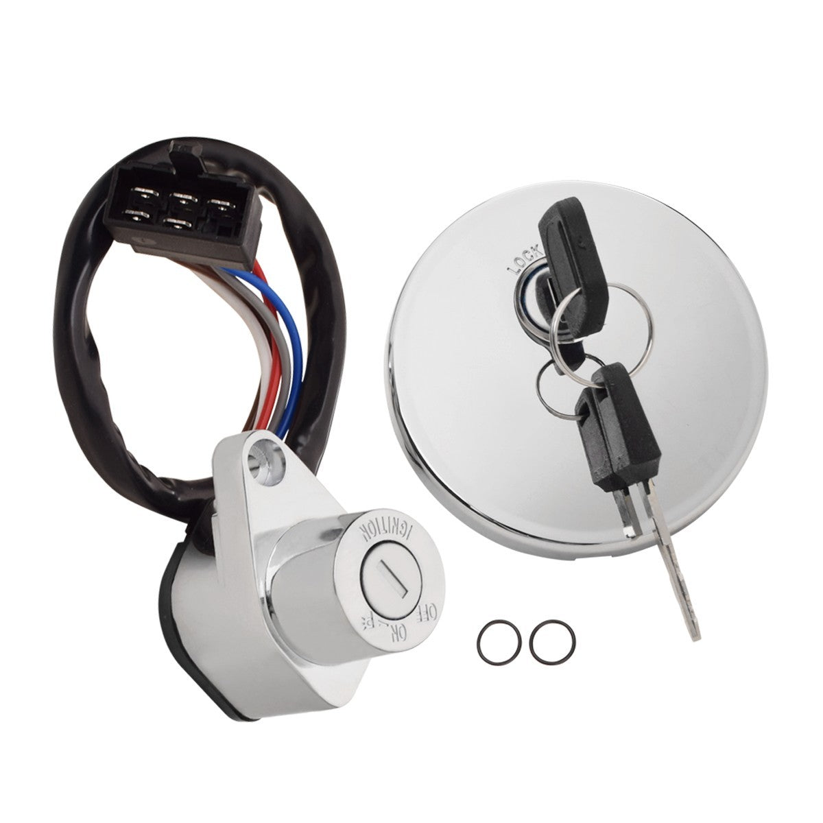 Ignition Switch and Fuel Gas Cap Key Set for Kawasaki EN500 Vulcan 500 (2001–2009)