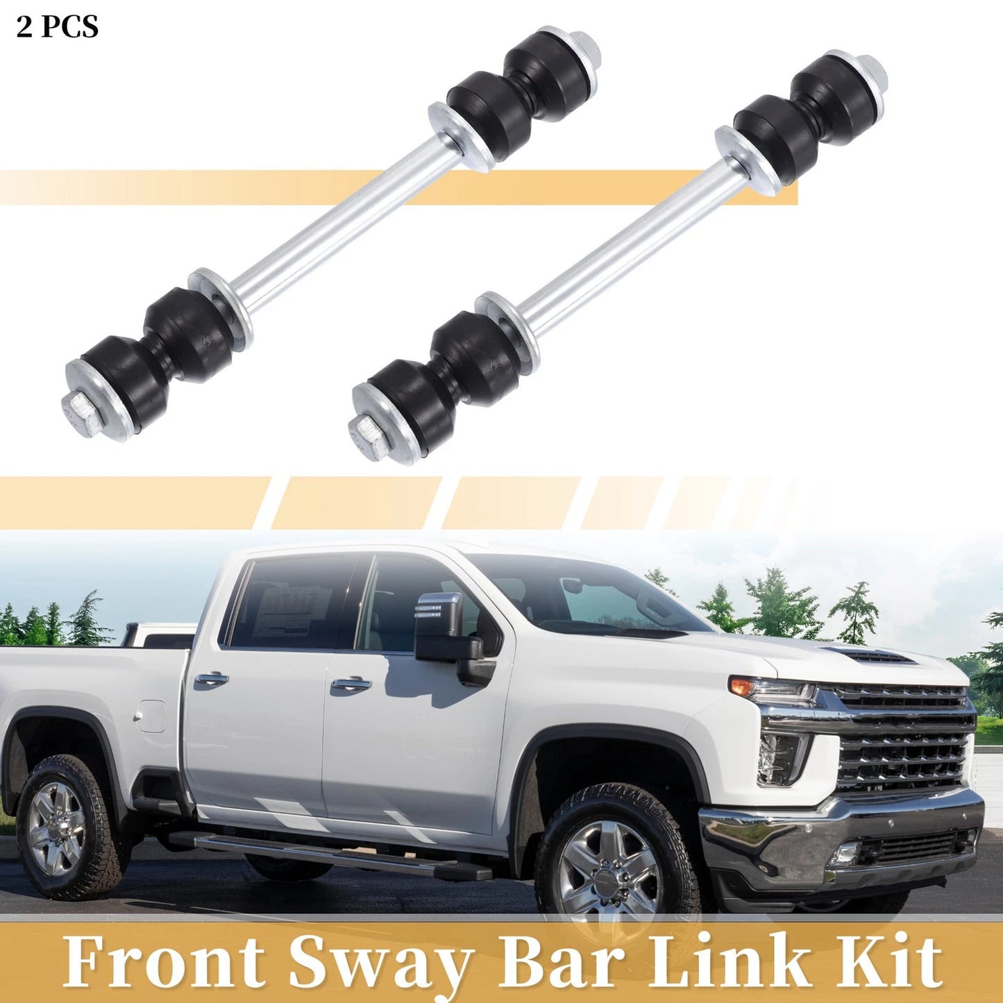 2X Front Stabilizer Sway Bar Link for Ford Mustang, GMC Savana 1500