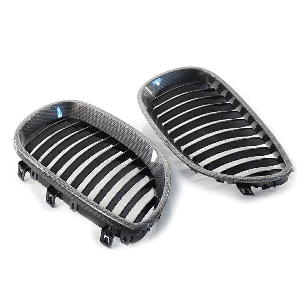 Carbon Fiber Look Front Kidney Grille for BMW 5 Series E60 E61 (2004–2009)