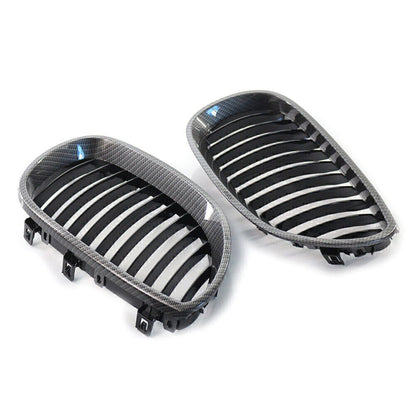 Carbon Fiber Look Front Kidney Grille for BMW 5 Series E60 E61 (2004–2009)