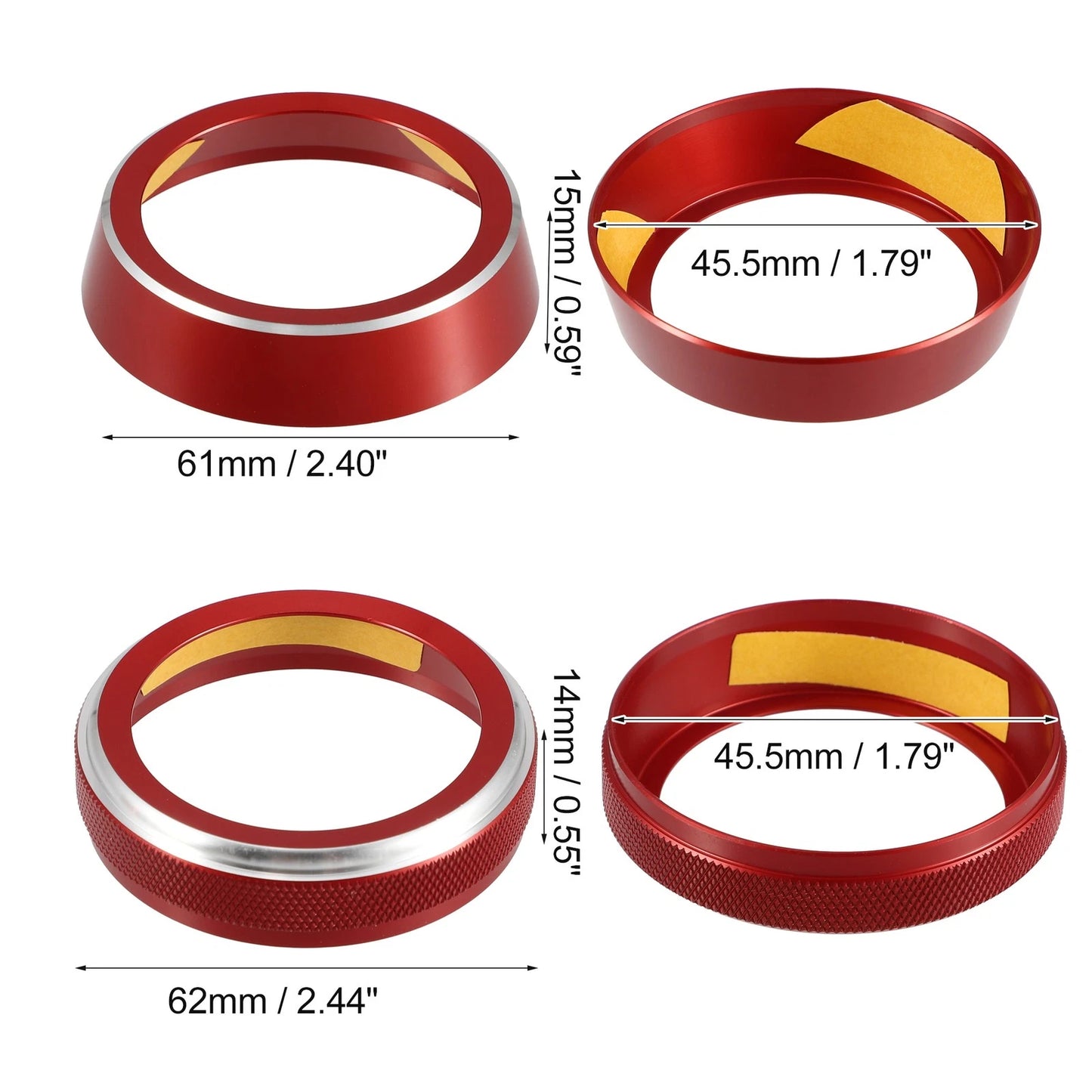 3 Pcs Air Conditioner Switch Knob Cover Ring for Suzuki Jimny JB64W (2018–2023)