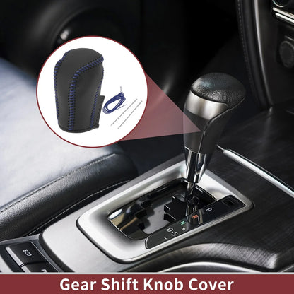 Car Gear Shift Knob Cover for Honda Inspire (2023) - Blue Faux Leather