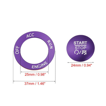 Engine Push Start Stop Button Cover Kit for Dodge Charger Challenger (2015-2023)