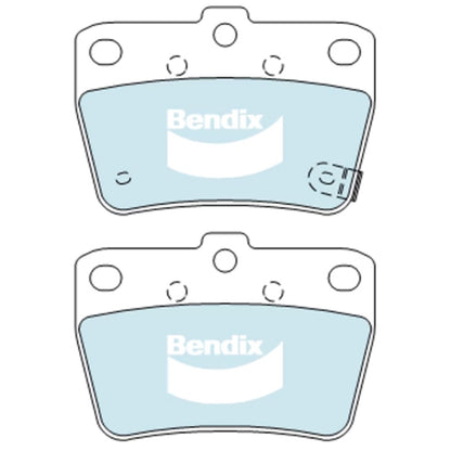 Rear Disc Brake Rotors with Bendix Pads for Toyota RAV4 (2000–2005)
