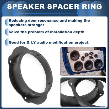2X Speaker Spacer Ring Adaptor for Ford C-Max (6.5")
