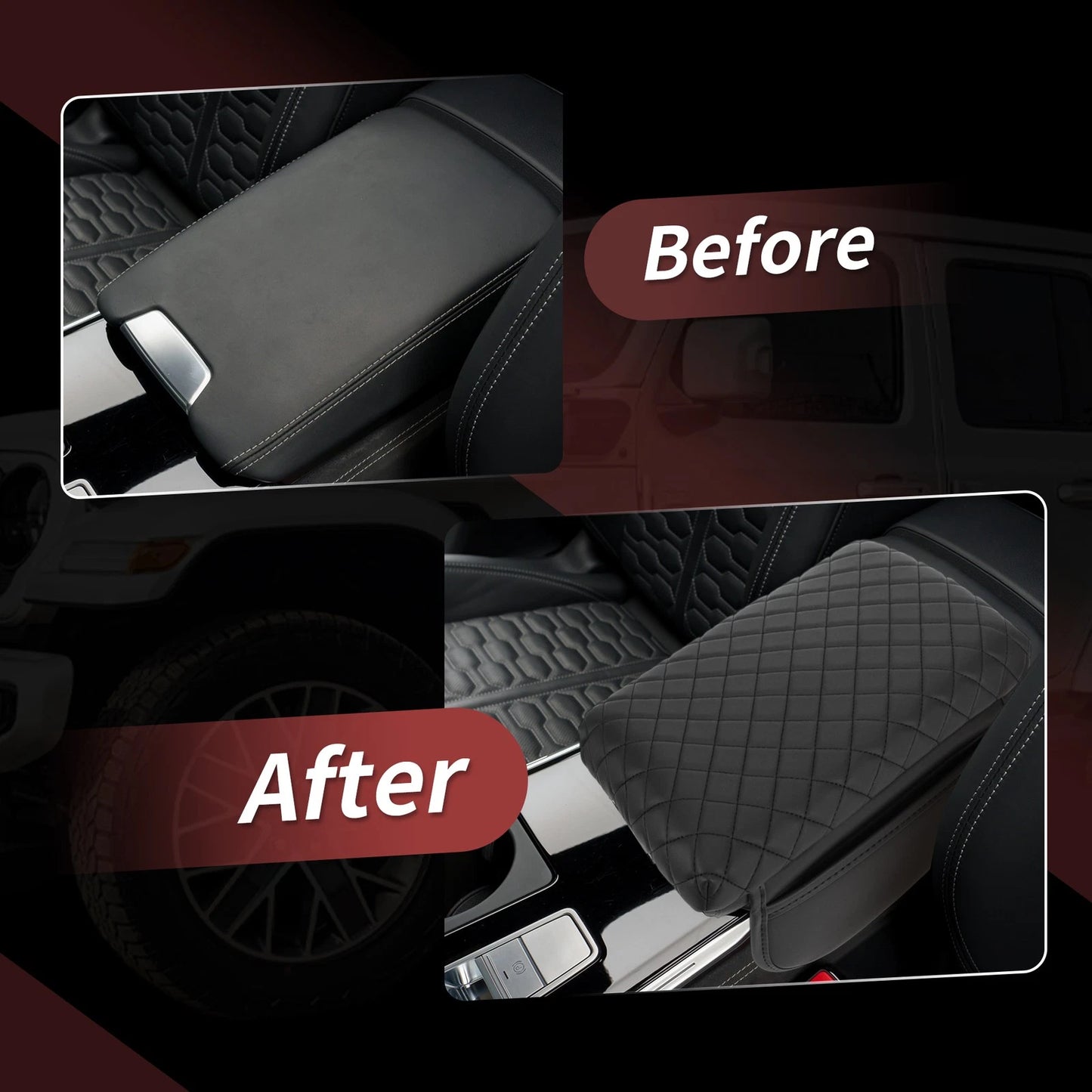 Waterproof Center Console Cover for Jeep Wrangler JL/JLU Gladiator JT (2020–2025)