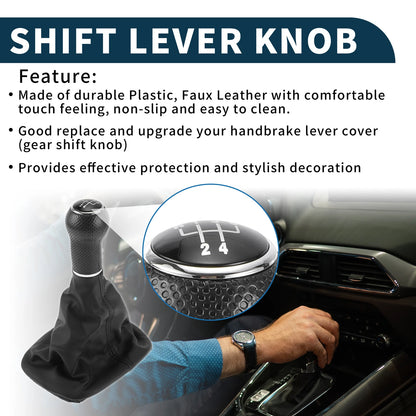 5 Speed Gear Shift Knob with Cover No. 1J0711113C for Volkswagen Golf (1997–2006)