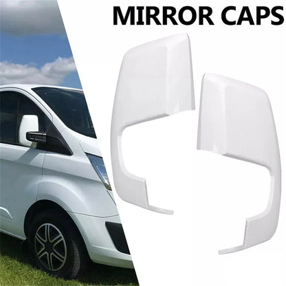 White Wing Mirror Covers for Ford Transit Tourneo (2014-2023)