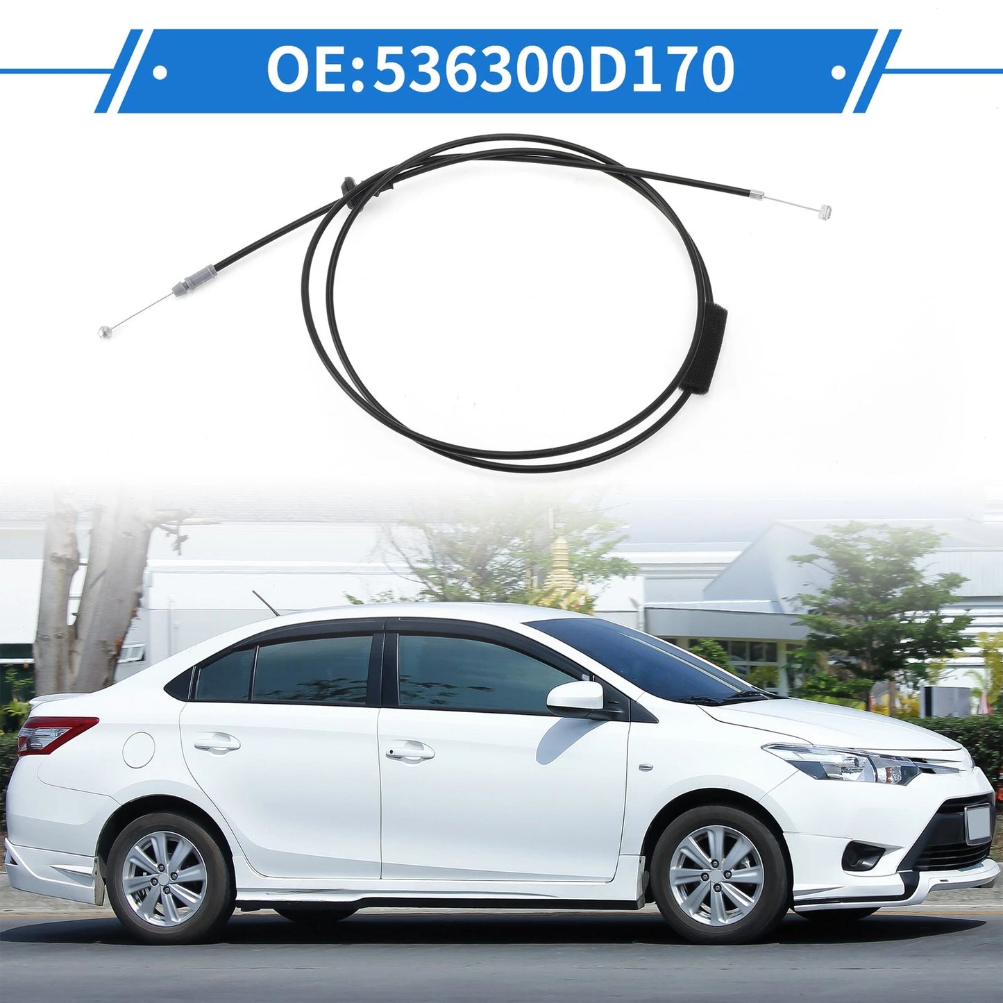 Hood Release Cable No.536300D170 for Toyota Vios (2014–2017)