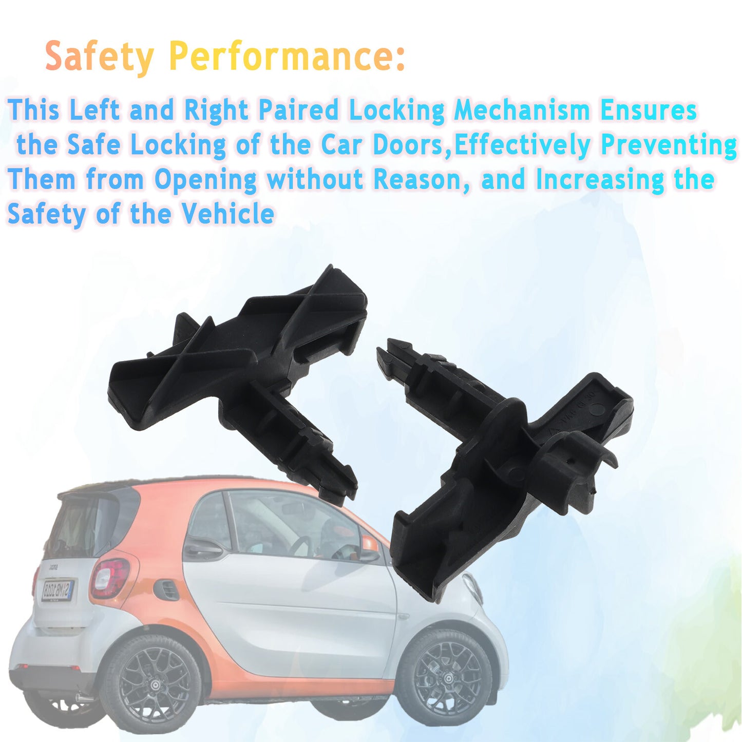 2X Front Hood Lock for Smart Fortwo (2008–2012)