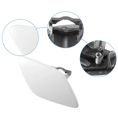 Front Right Bumper Headlight Washer Nozzle Cover Cap for BMW 328i White