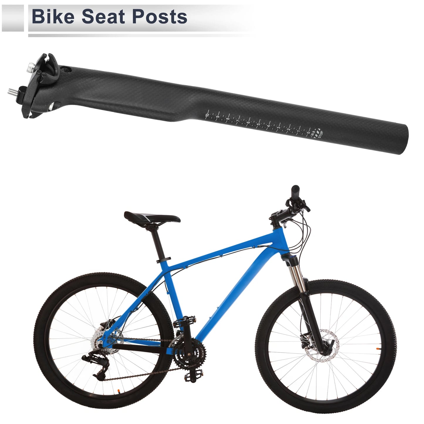 30.8mm Carbon Fiber Bike Seat Post for Light Saddle (30.8x350mm)