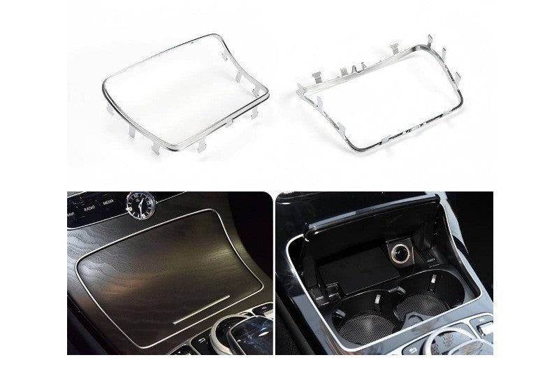Center Console Cup Holder Frame Trim for Mercedes-Benz GLC (2016–2023)