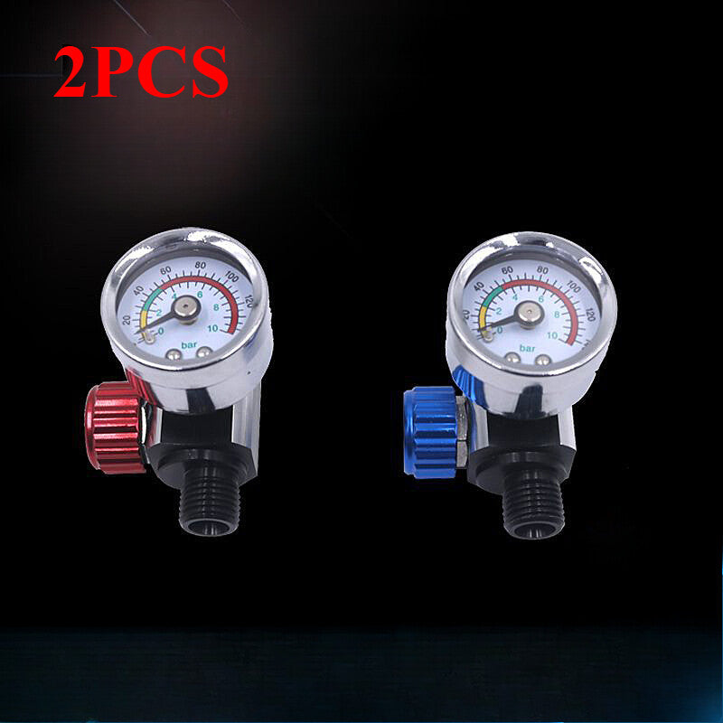 2 Pack Air Pressure Regulator Gauge for Universal Spray Guns
