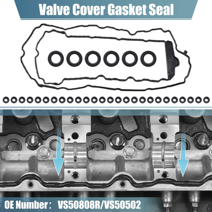 Engine Valve Cover Gasket Set of 2 VS50808R VS50502 for Chevrolet Cadillac CTS (2003–2019)