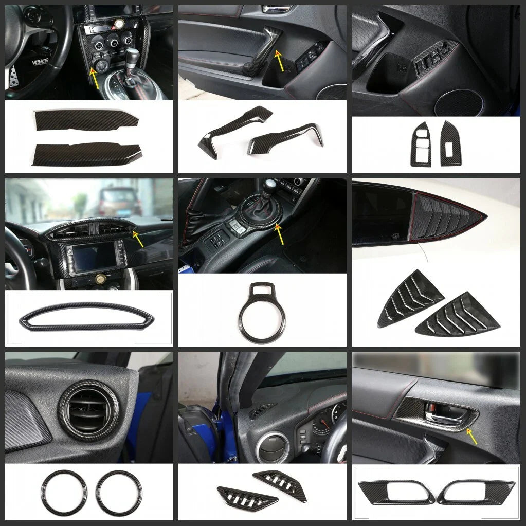 ABS Carbon Fiber Cover for Toyota GT86, Subaru BRZ, FR-S (2012–2020)