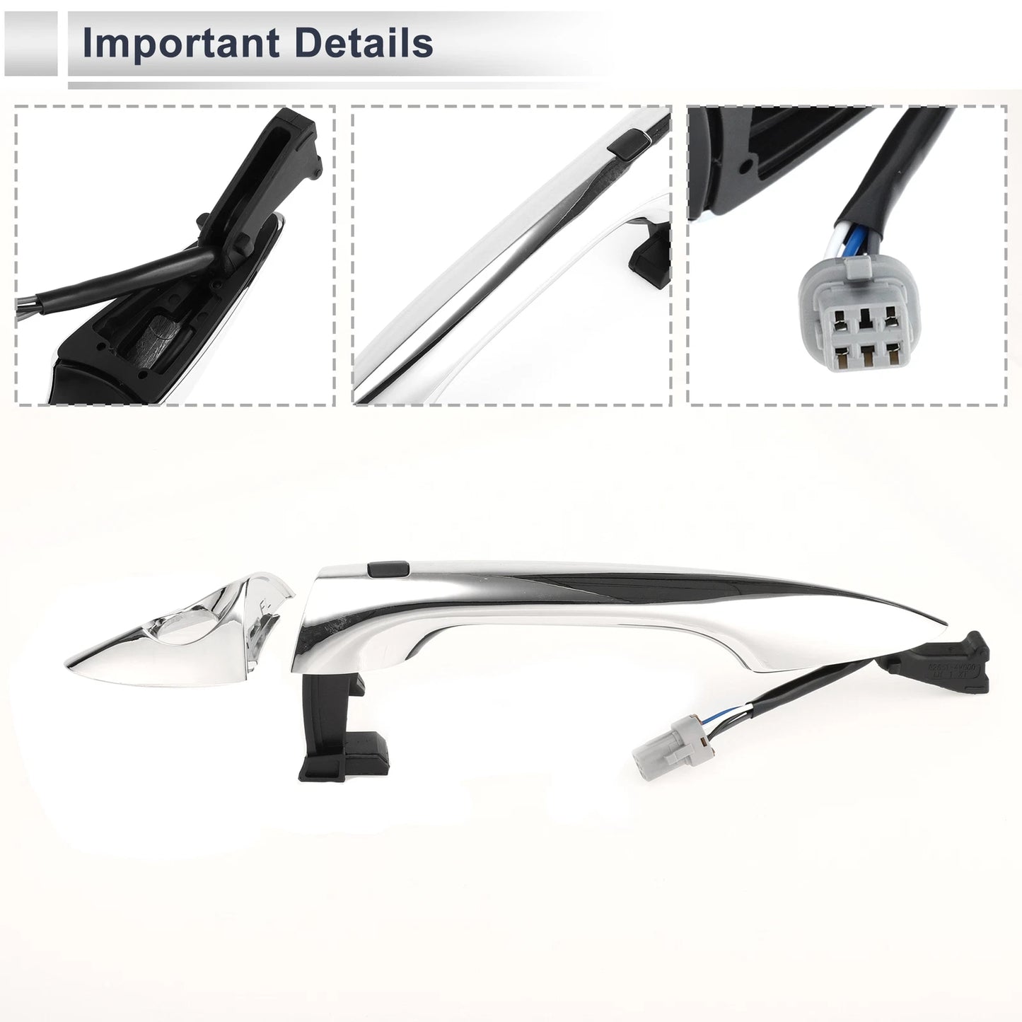 Front Left Door Handle for Hyundai Elantra (2011–2016) No. 82651-3X210