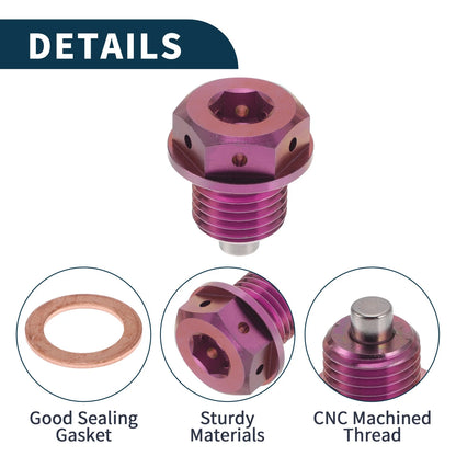 M14x1.5 Magnetic Oil Drain Plug for Universal Applications (1Pc)