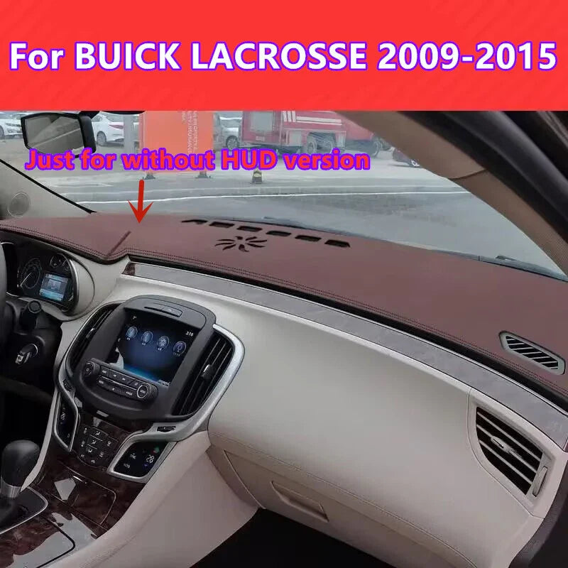 Brown Leather Dashboard Cover Dash Protector Mat for BUICK LACROSSE (2009–2015)