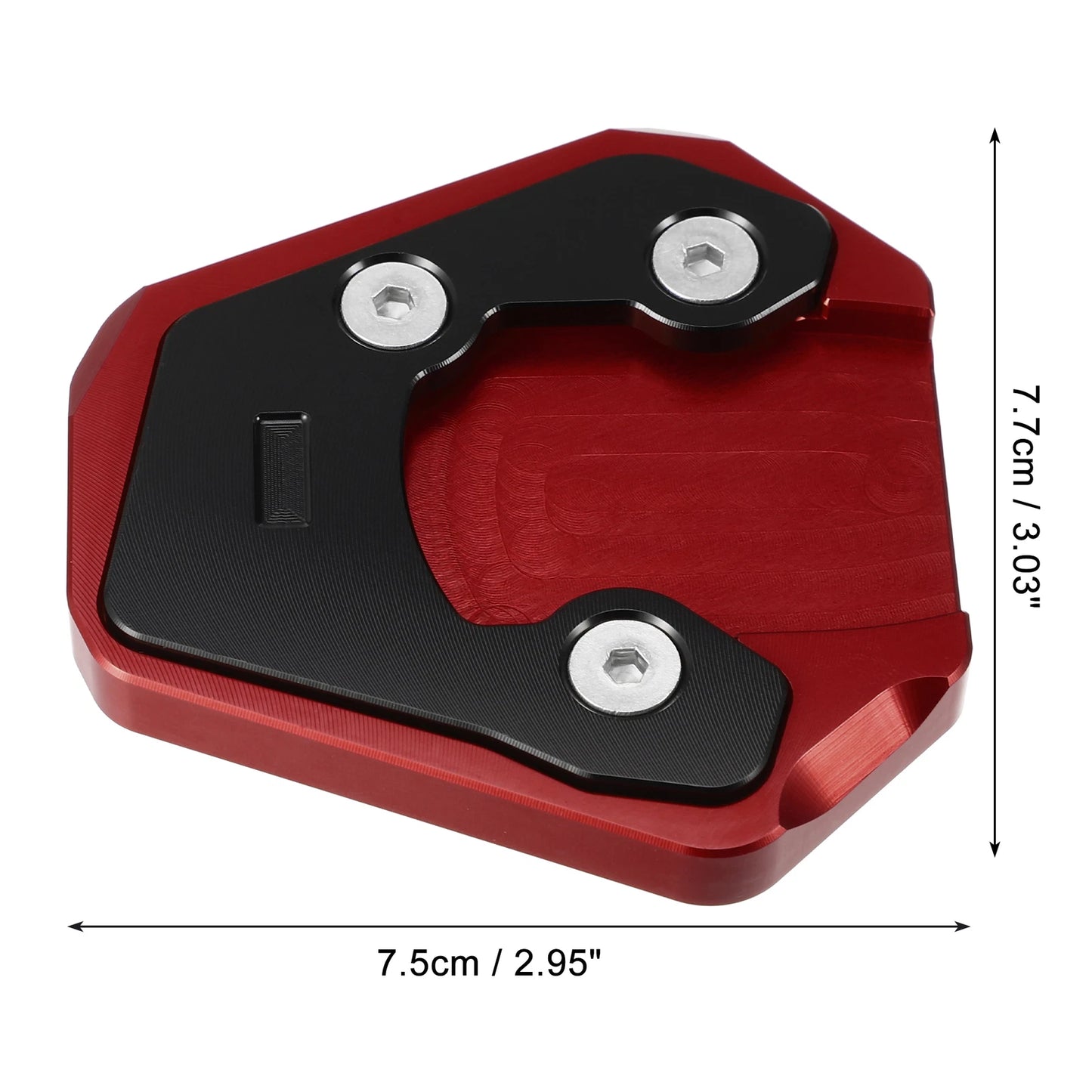 Set of 1 Kickstand Plate Pad for Suzuki GSXS 750 (2017–2022) Black Red