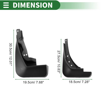 Set of 4 Mud Flaps Splash Guards for Audi A4 (Sedan) (2017–2018)
