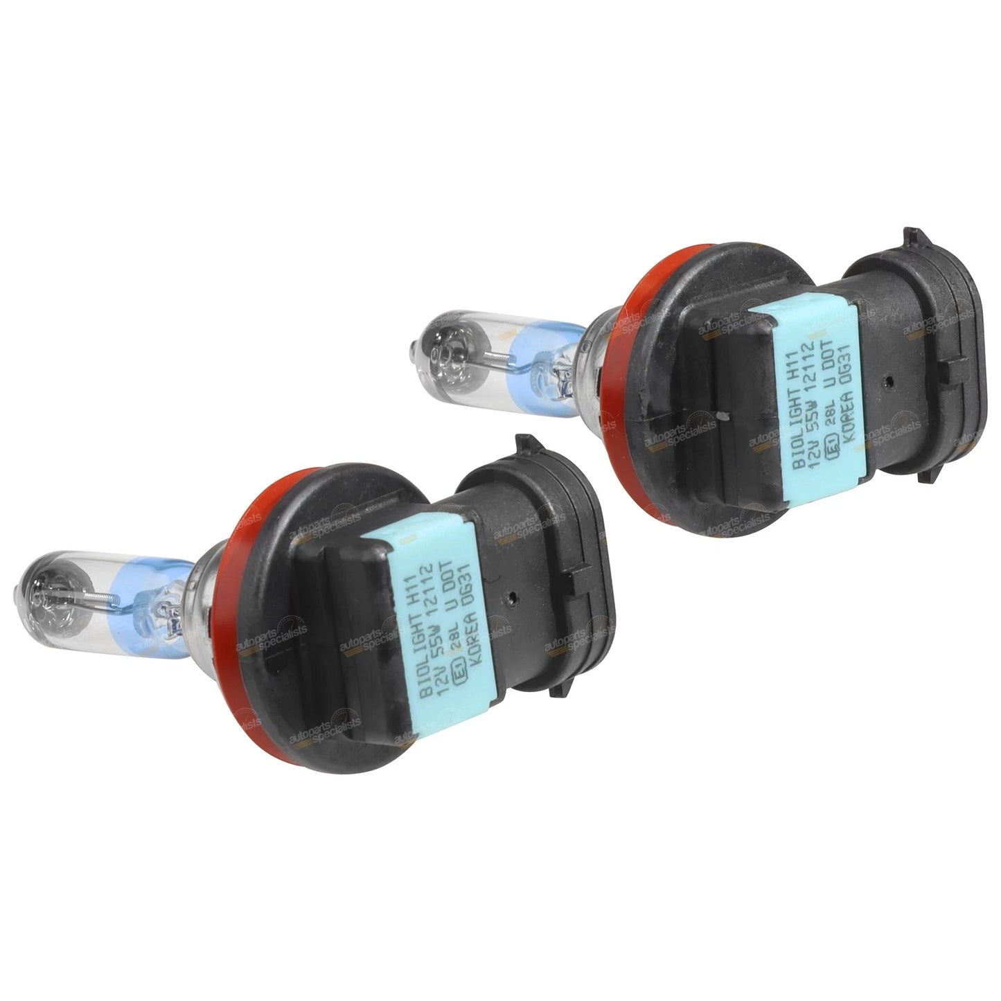 H11 Halogen Bulbs for Cars (Pair) - Ultra Bright White Light 12V 55W
