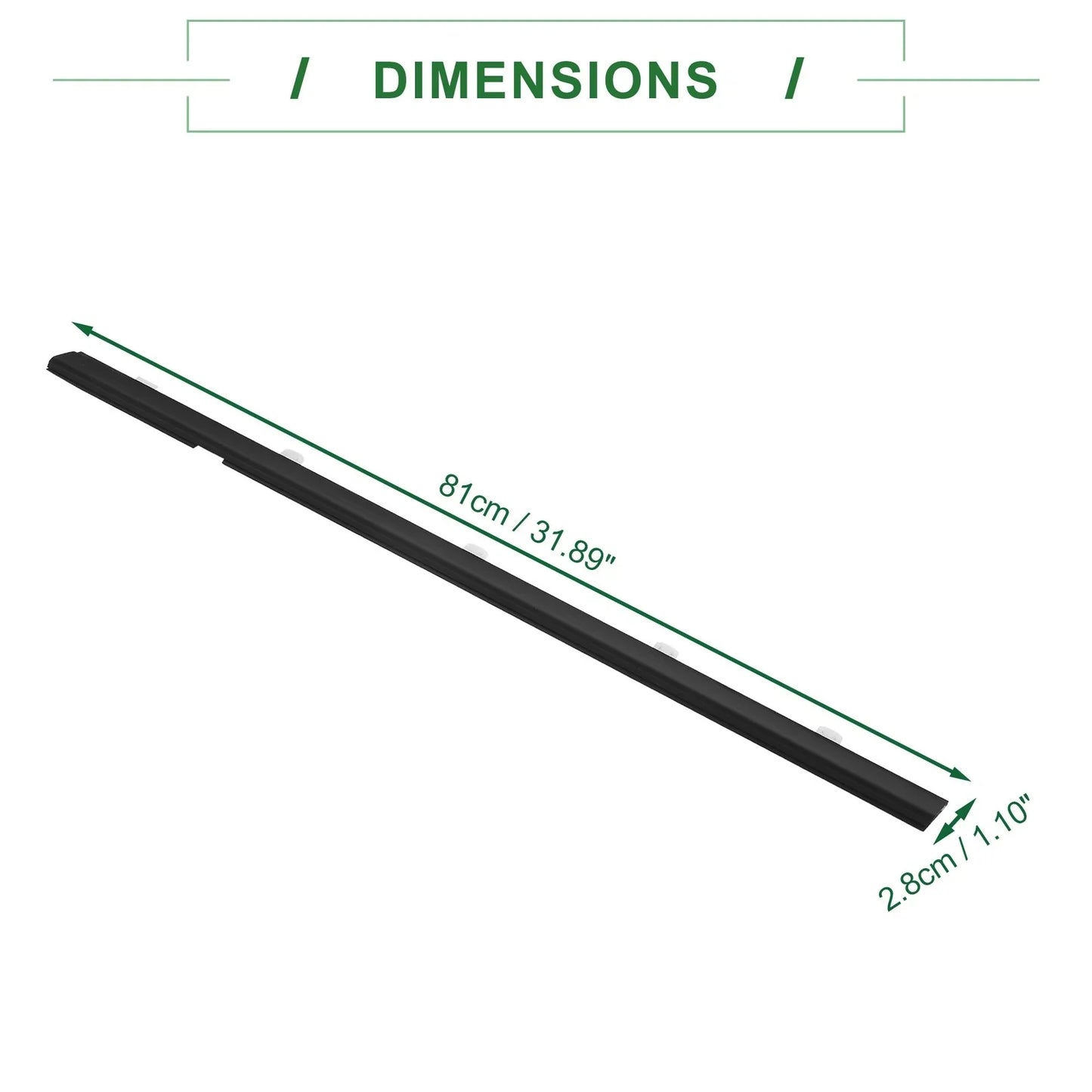 Rear Left Weatherstrip Window Seal for Honda Civic (2012-2015)
