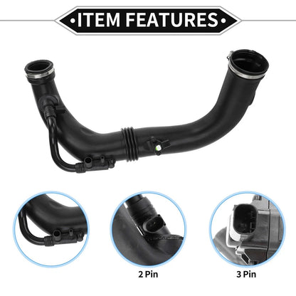 Intake Hose for Mercedes-Benz C-Class 2012-2015, Black, 2 x Compatible