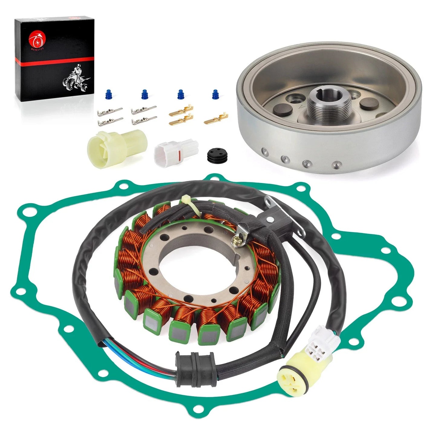 2 x Flywheel Rotor and Stator for Yamaha Grizzly 660 / Rhino 660 (2003–2008)