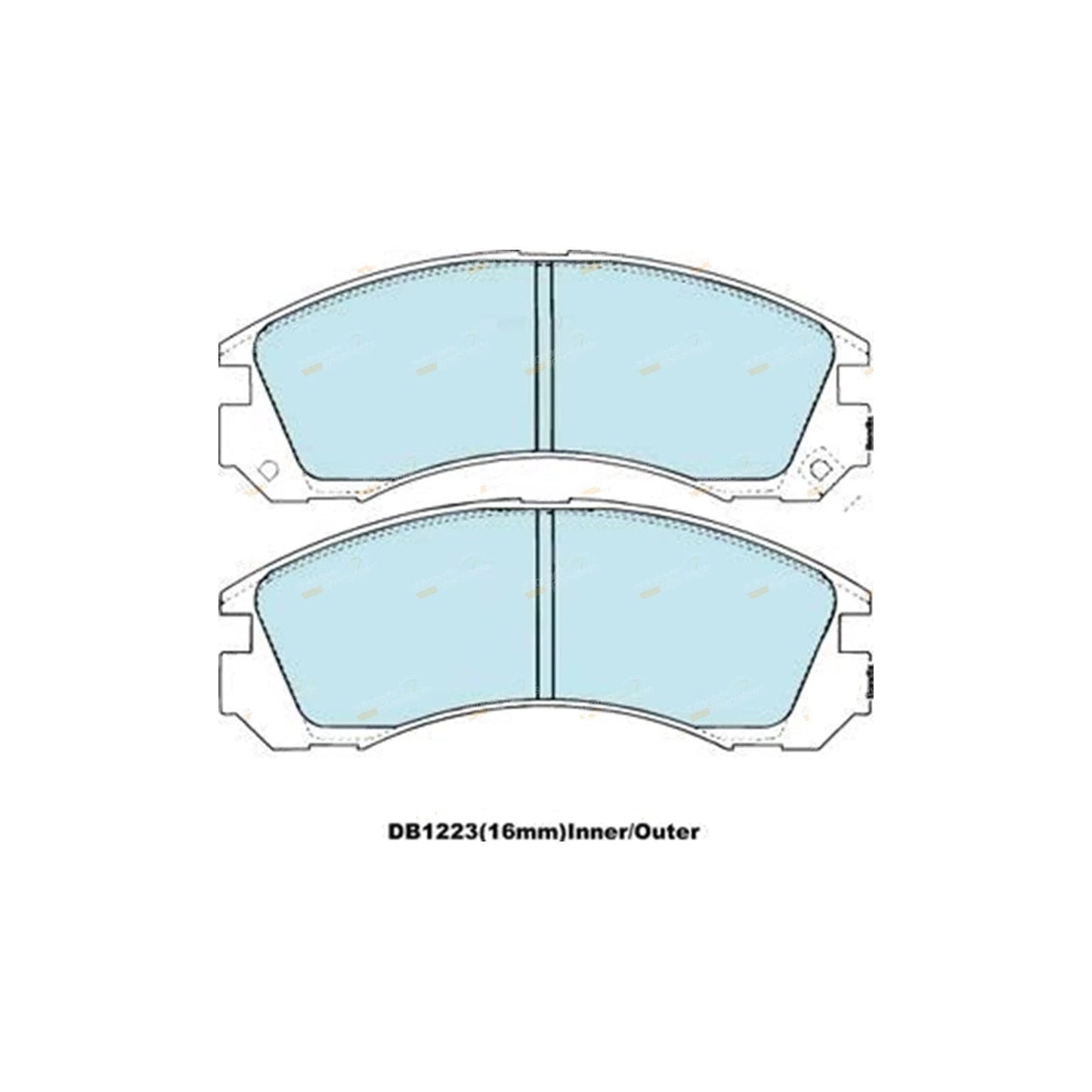 Set of 4 Front Brake Pads for Mitsubishi Magna (1994–2005)