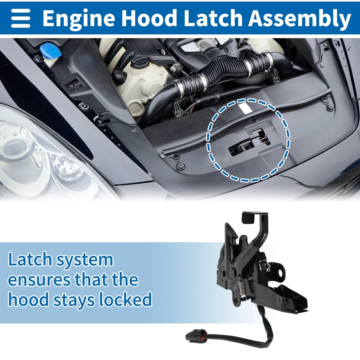 Hood Latch Assembly for Toyota Corolla (2020–2023) No. 5351012C01 1 Pc