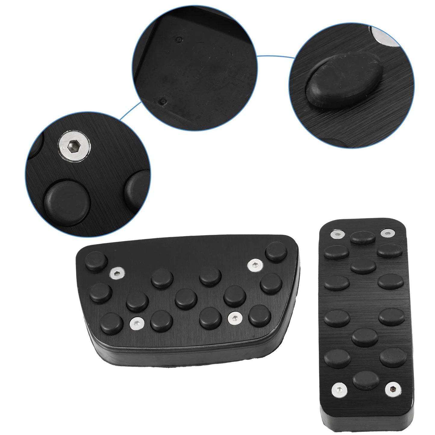 3pcs Brake Gas Accelerator Pedal Covers for Toyota Camry (2012–2017) Black