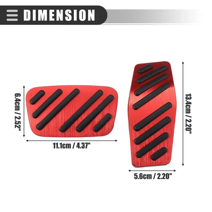 Brake & Accelerator Pedal Covers for Chevrolet Cruze (2009-2020) Black Red