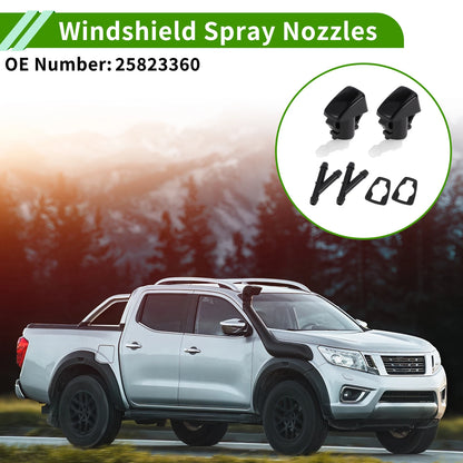 Windshield Washer Nozzle Set of 2 with Y Hose Connector for Chevrolet (2013–2017)