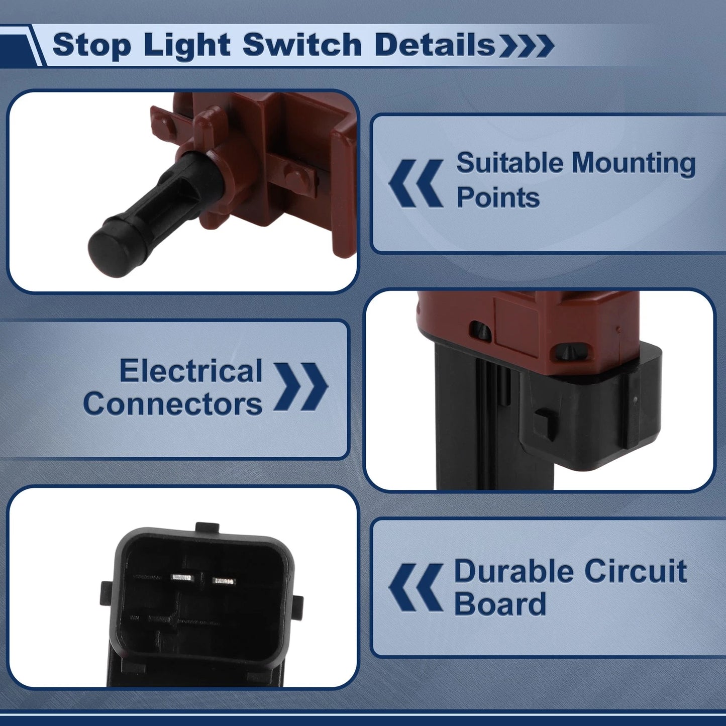 Brake Light Switch for Ford Fiesta (2001–2010) 2S6T7C534AA 1 pcs