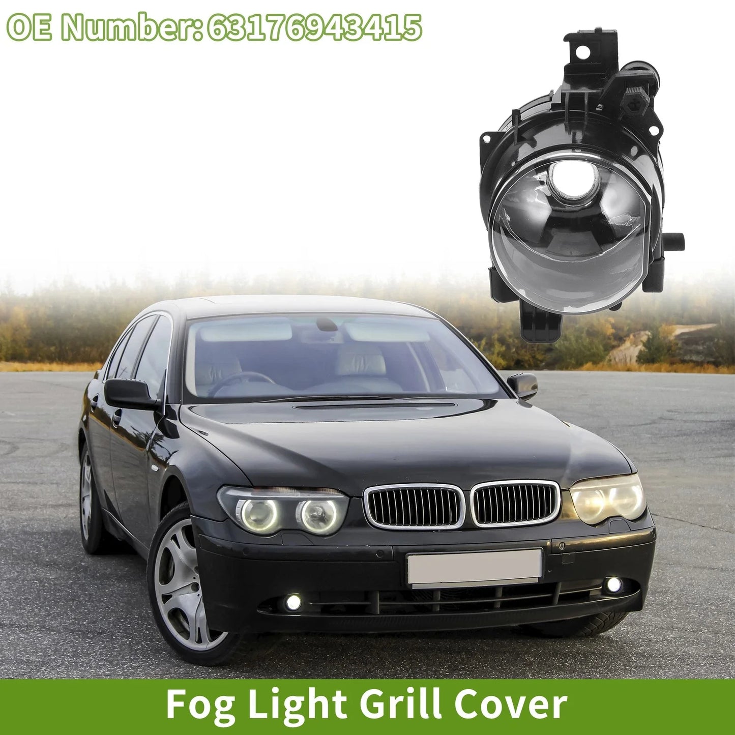 1 Pc Fog Light Grill for BMW 7 Series (2002-2008)