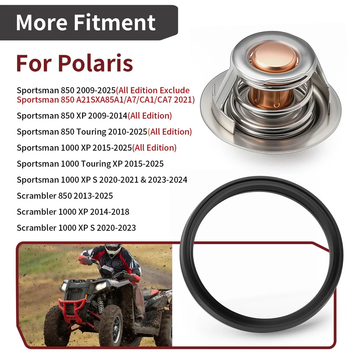 Thermostat w/ O-Ring Polaris Sportsman XP 1000 Touring (2015–2025)