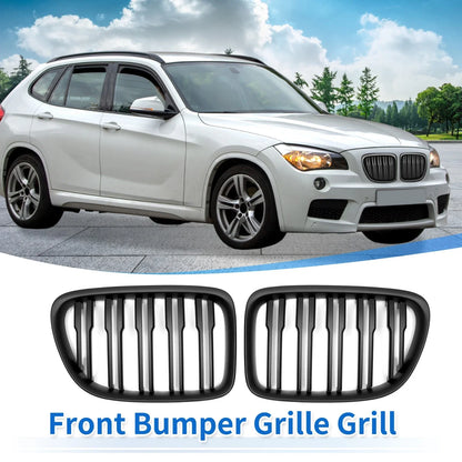 1 Pair Front Upper Bumper Grille for BMW X1 (2009-2015)