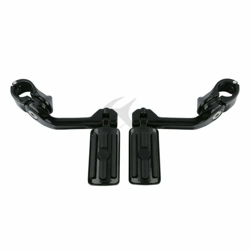 1 1/4" 32mm Long Angled Highway Bar Footpegs Mount for Harley