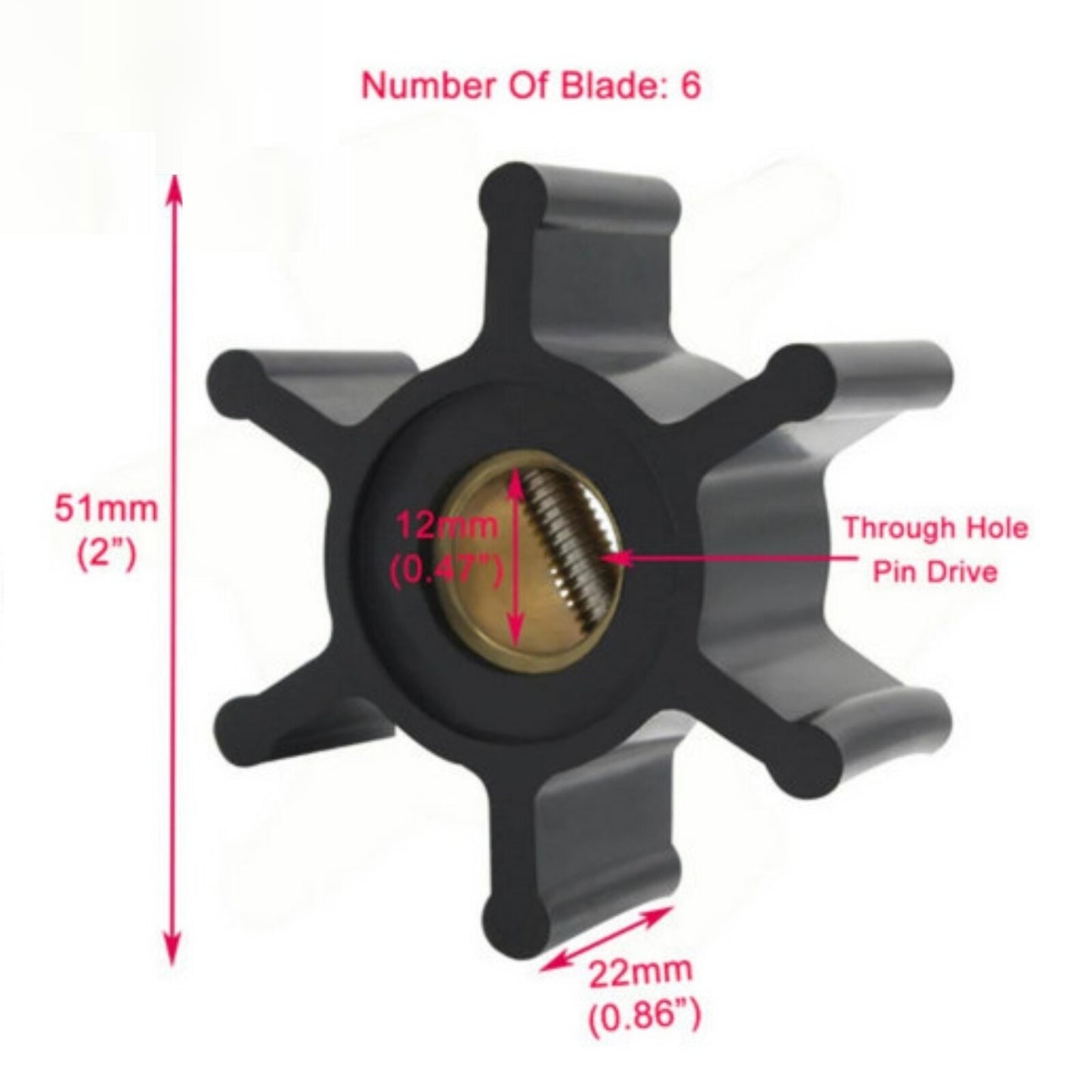 Impeller & O-ring for Jabsco Johnson Yanmar (Various Models)