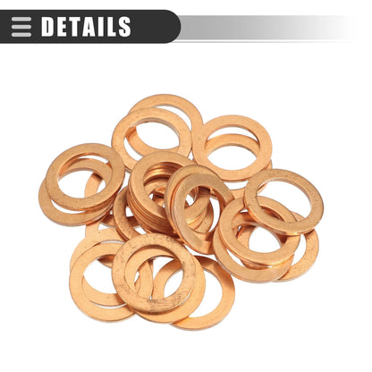25 Pcs Oil Drain Plug Gaskets for Mercedes-Benz SL 550 (2007–2012) No. 007603014106