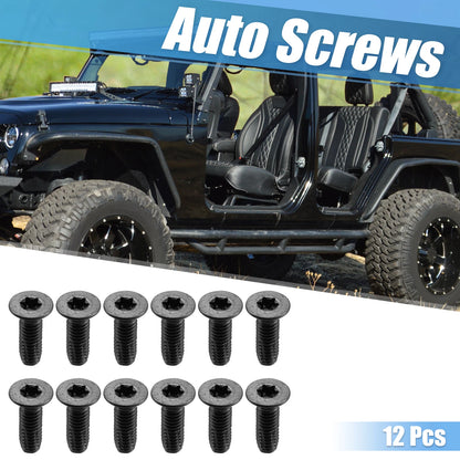 12pcs Torx Screws for Jeep Wrangler CJ7 YJ TJ (1976–2006) Tailgate Door Bolt