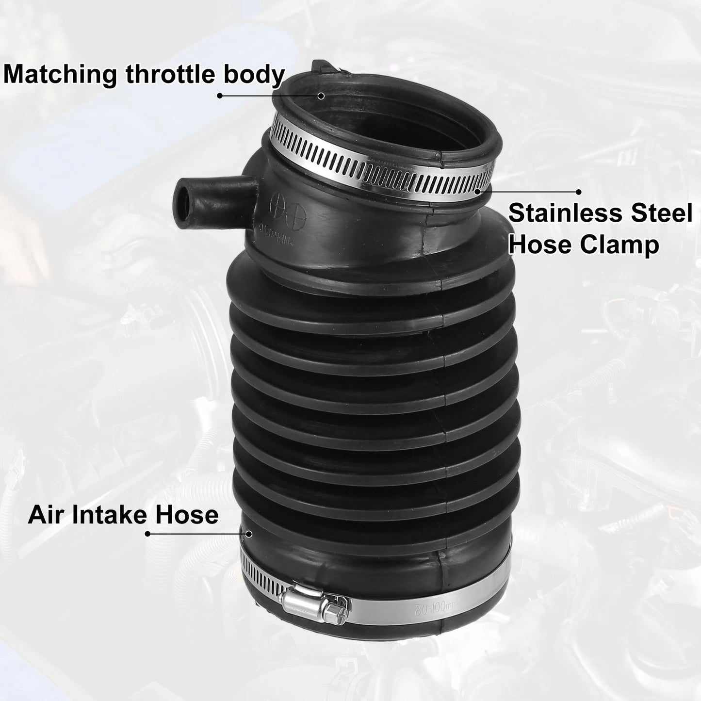 Air Cleaner Intake Hose Tube with Clamps for Acura TL (2004–2006) 17228-RCA-A00