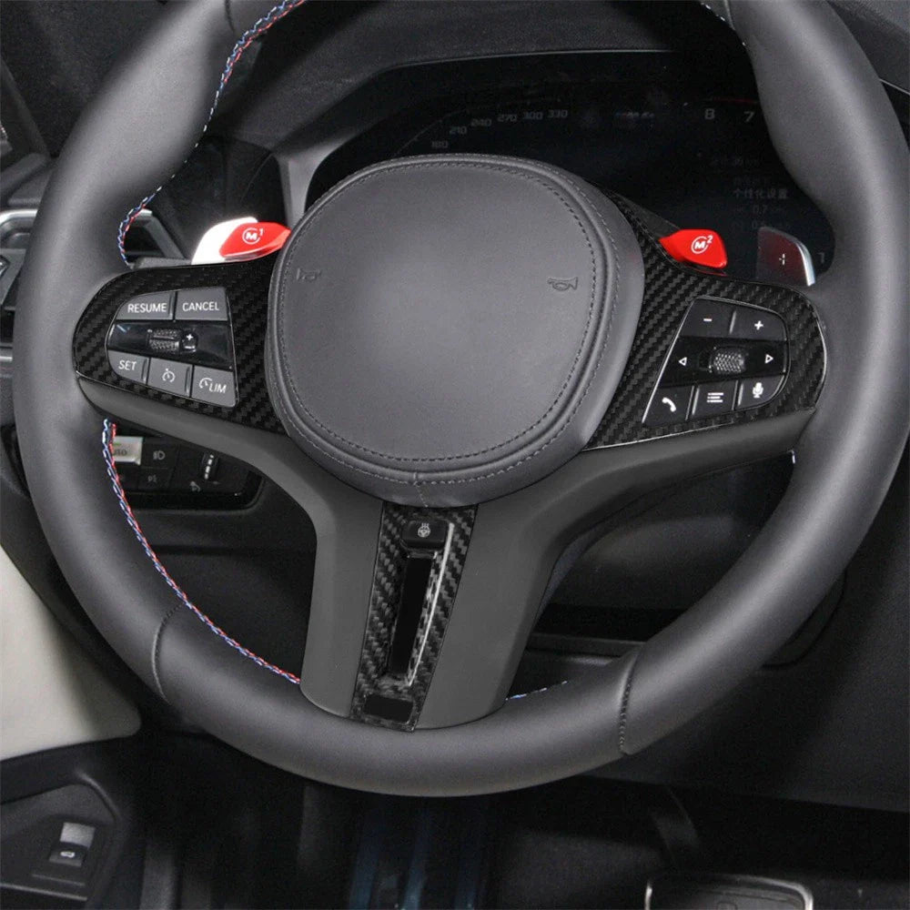 Carbon Fiber Steering Wheel Cover for 23 BMW M2 M3 M4 G82 G83 (2023)