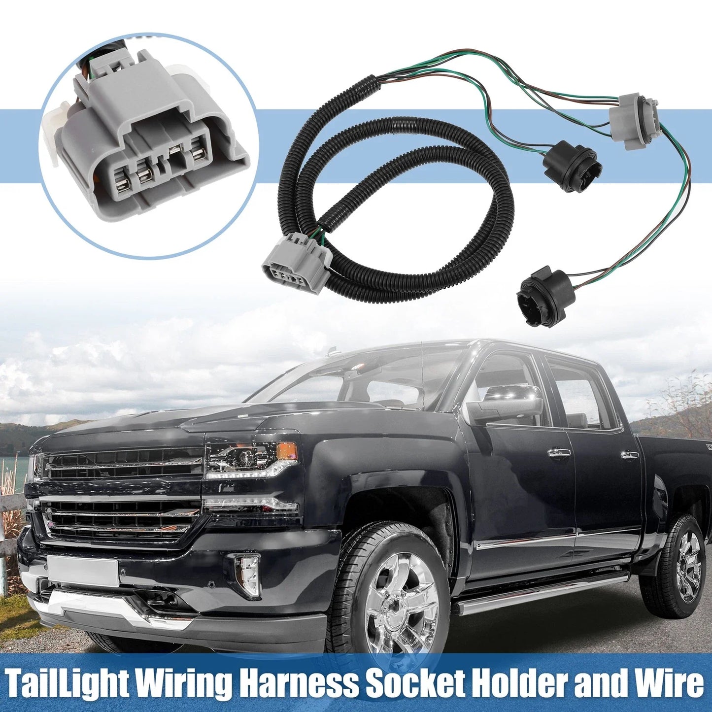 Tail Lamp Holder & Wiring Harness for Chevrolet Silverado